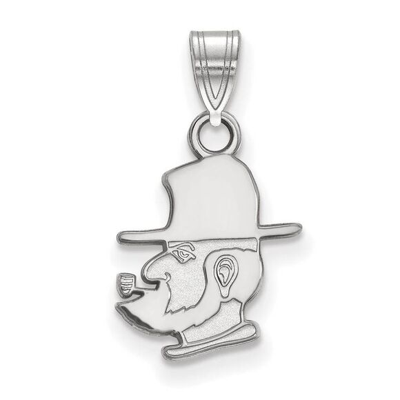 10k White Gold Appalachian State Small Pendant